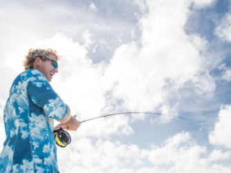 Our manager in action - Bair's Lodge - Bahamas